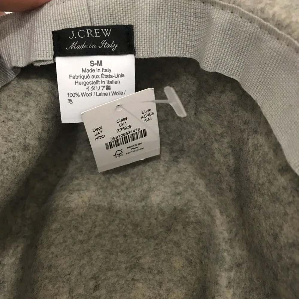 NWT J.Crew Wool Felt Fedora Hat Size S-M